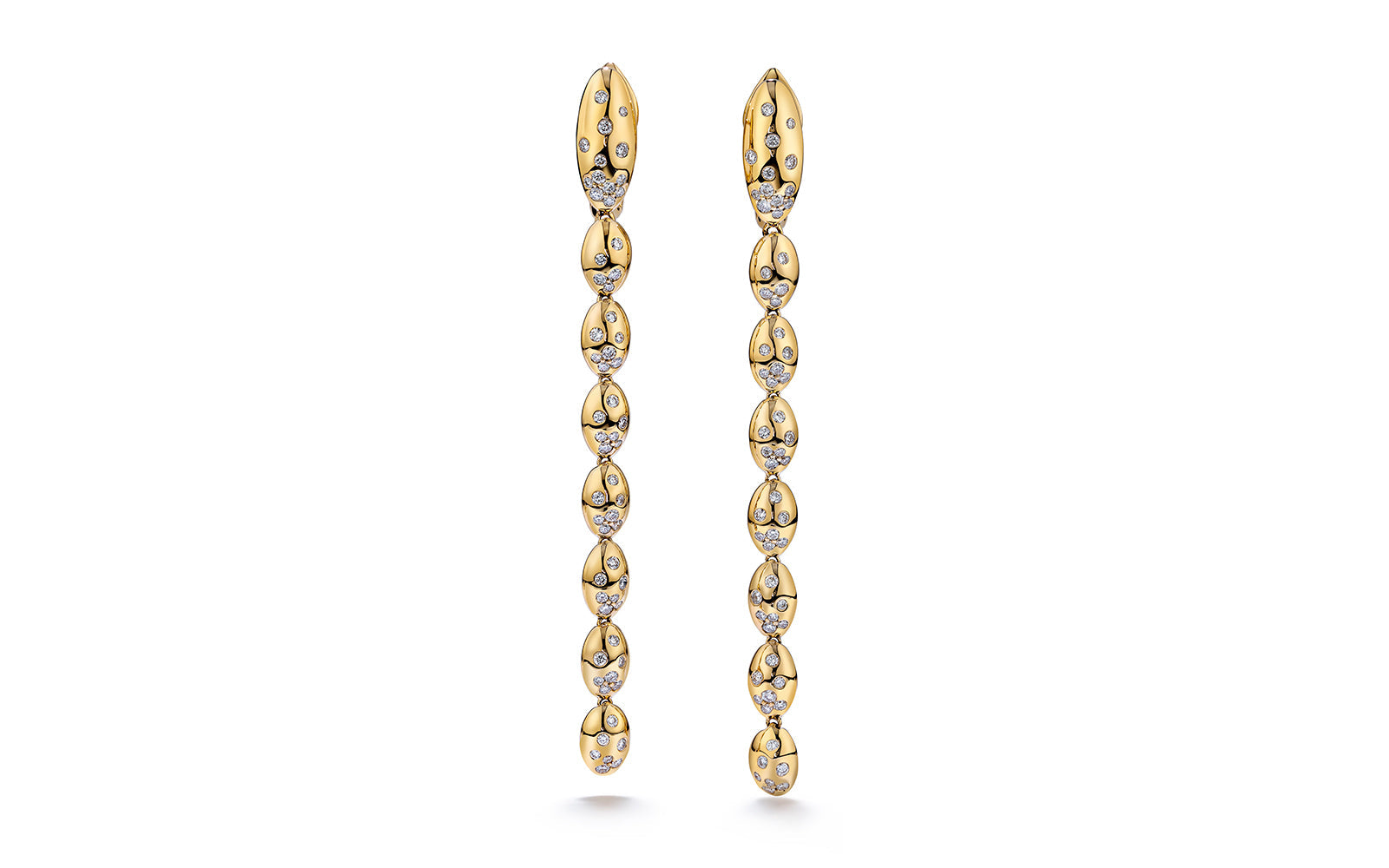 0.78ct D Flawless Diamond Earrings set in 18K Yellow Gold
