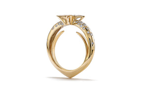 1ct D Flawless Diamond Ring set in 18K Yellow Gold