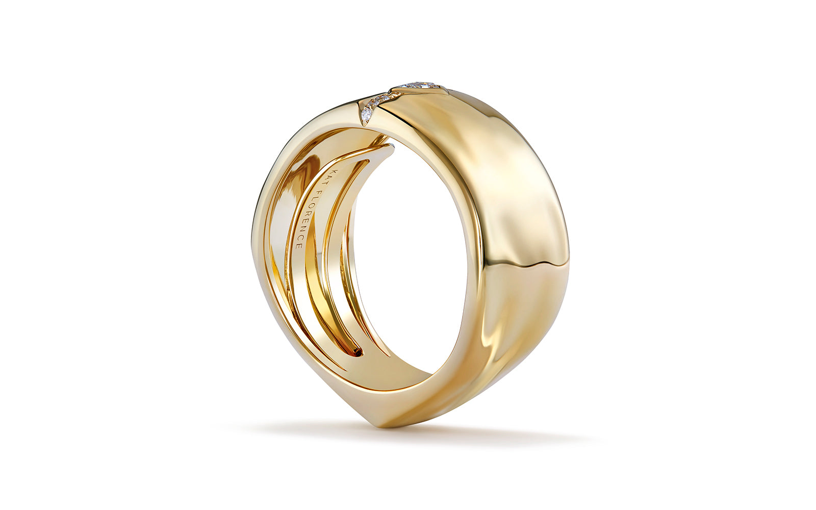 0.15ct D Flawless Diamond Ring in 18K Yellow Gold