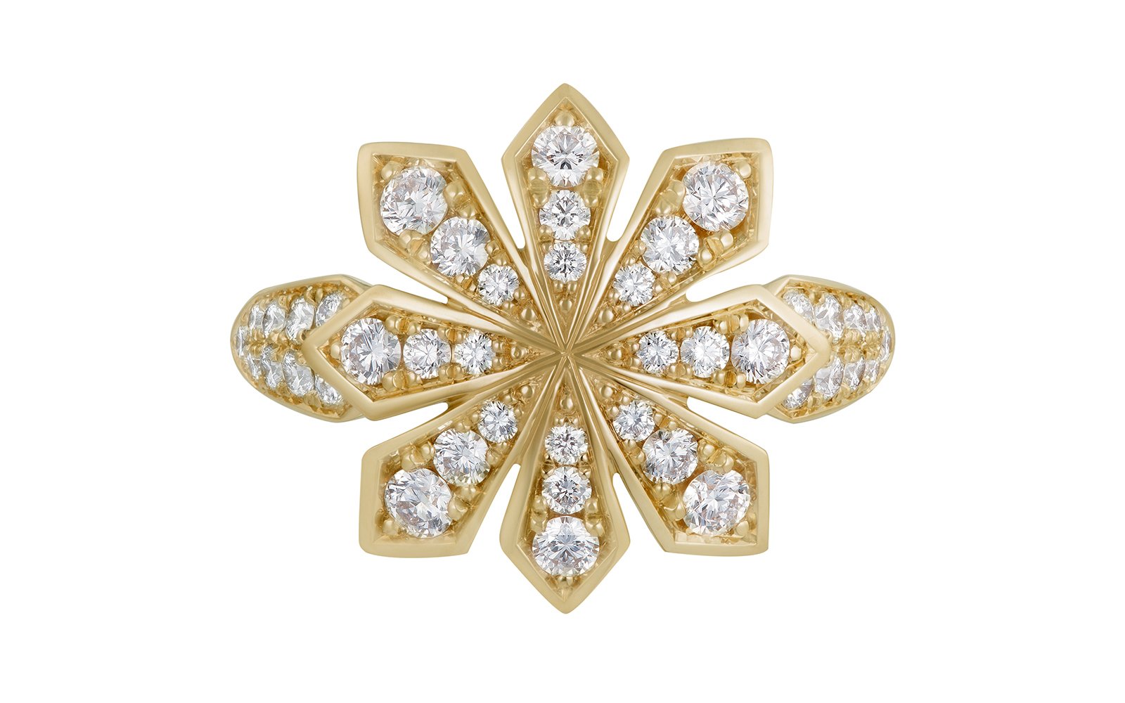 D Flawless Diamond Ring set in 18K Yellow Gold