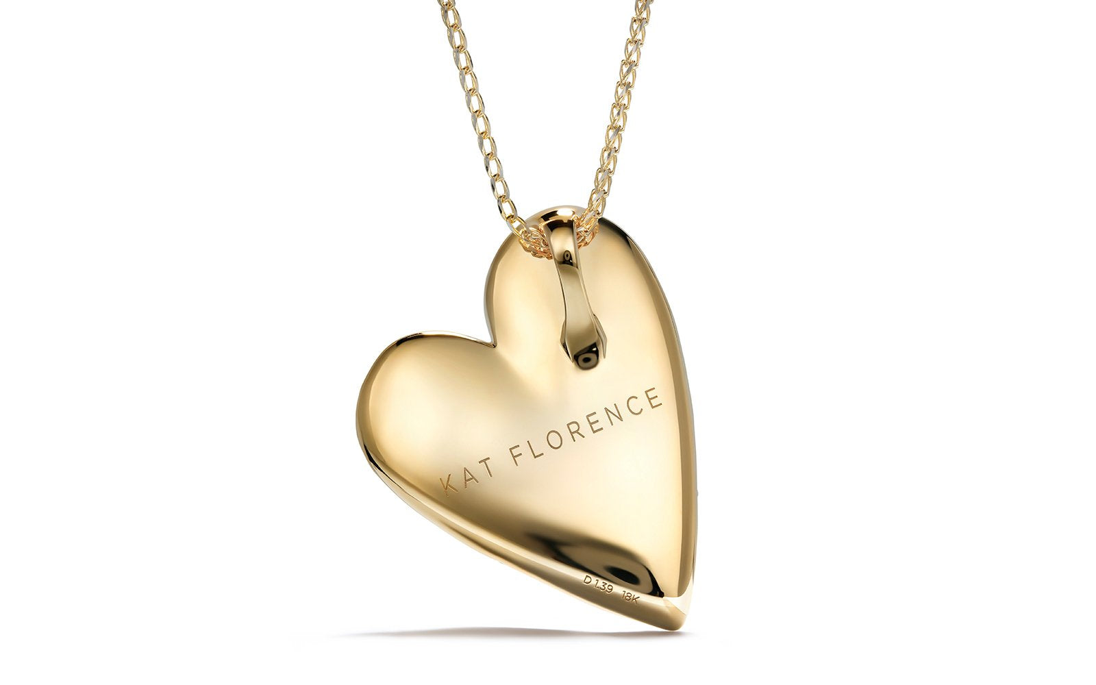 D Flawless Diamond Necklace set in 18K Yellow Gold