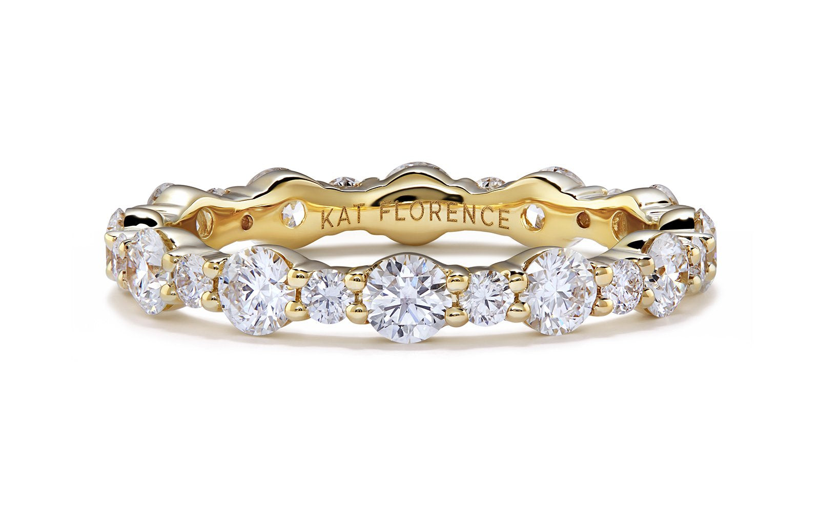 D Flawless Diamond Ring set in 18K Yellow Gold