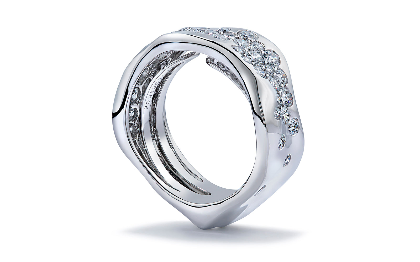 D Flawless Diamond Ring set in 18K White Gold