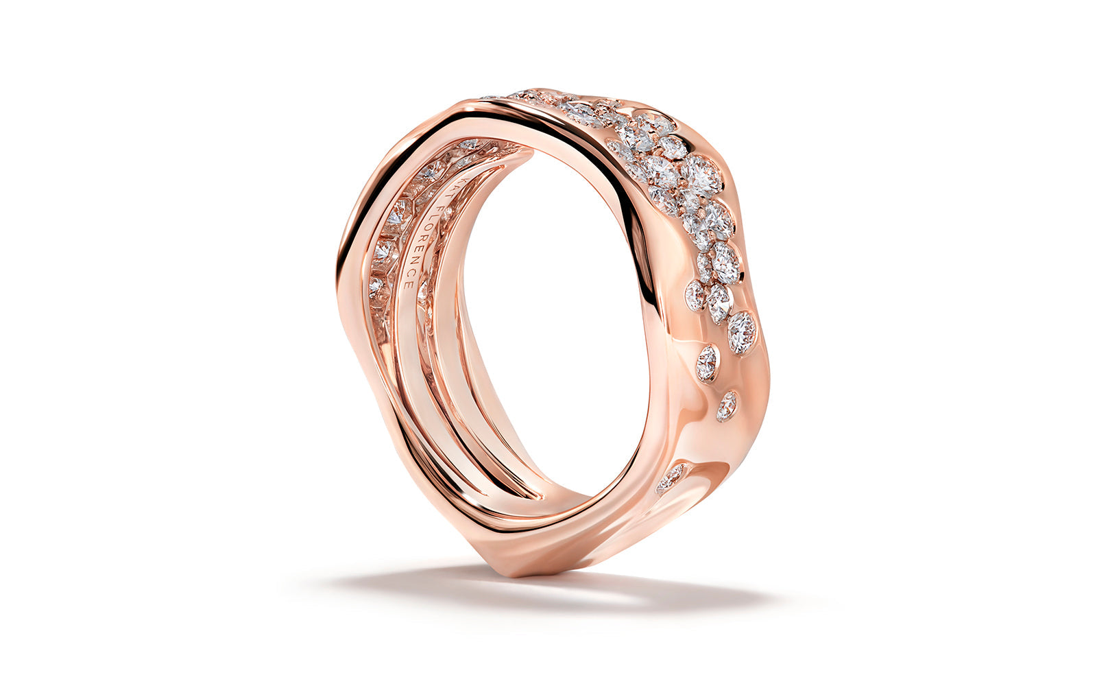 Galaxy 1.43ct D Flawless Diamond Ring set in 18K Rose Gold