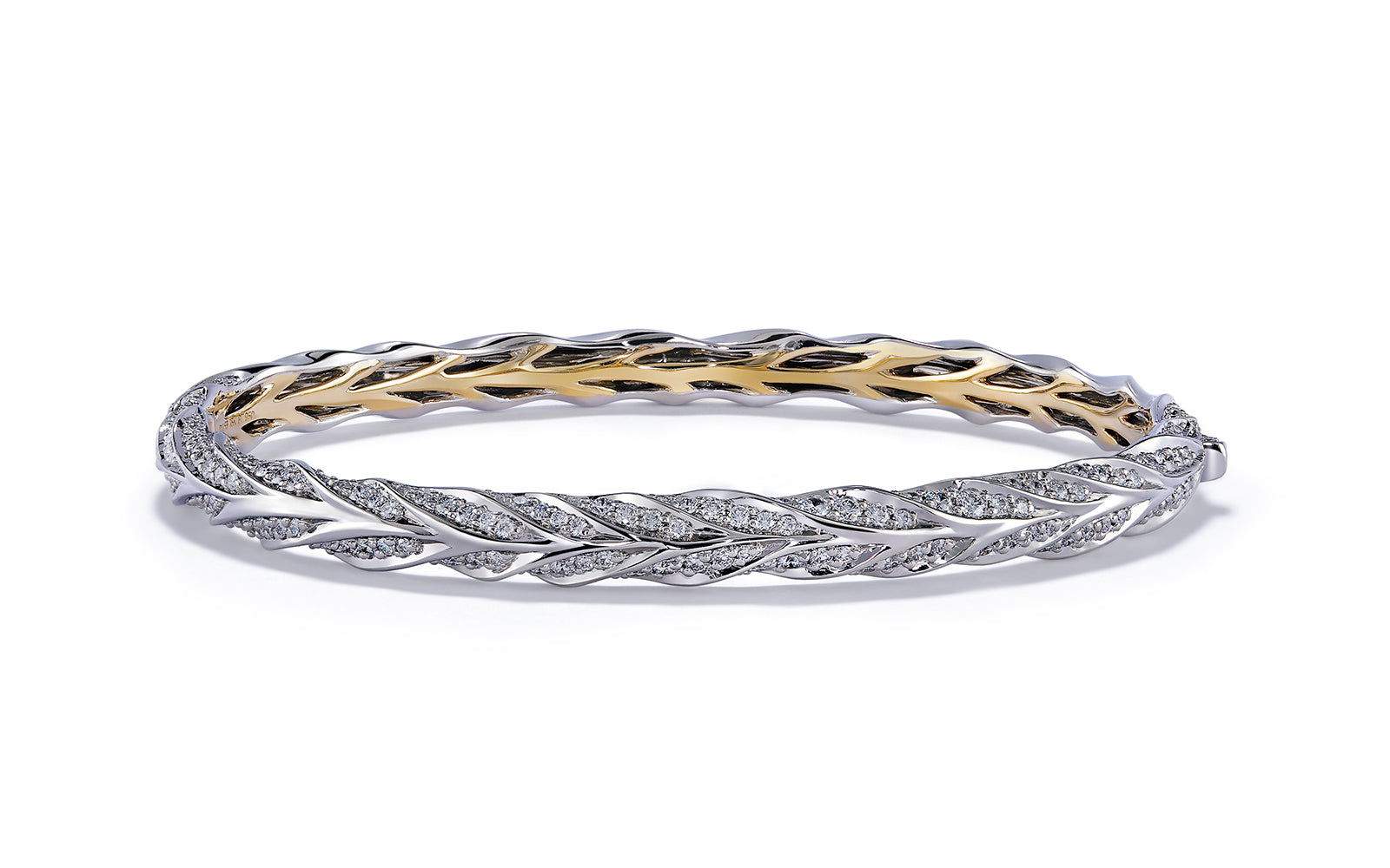 Canada 1.59ct D Flawless Diamond Bangle set in Platinum