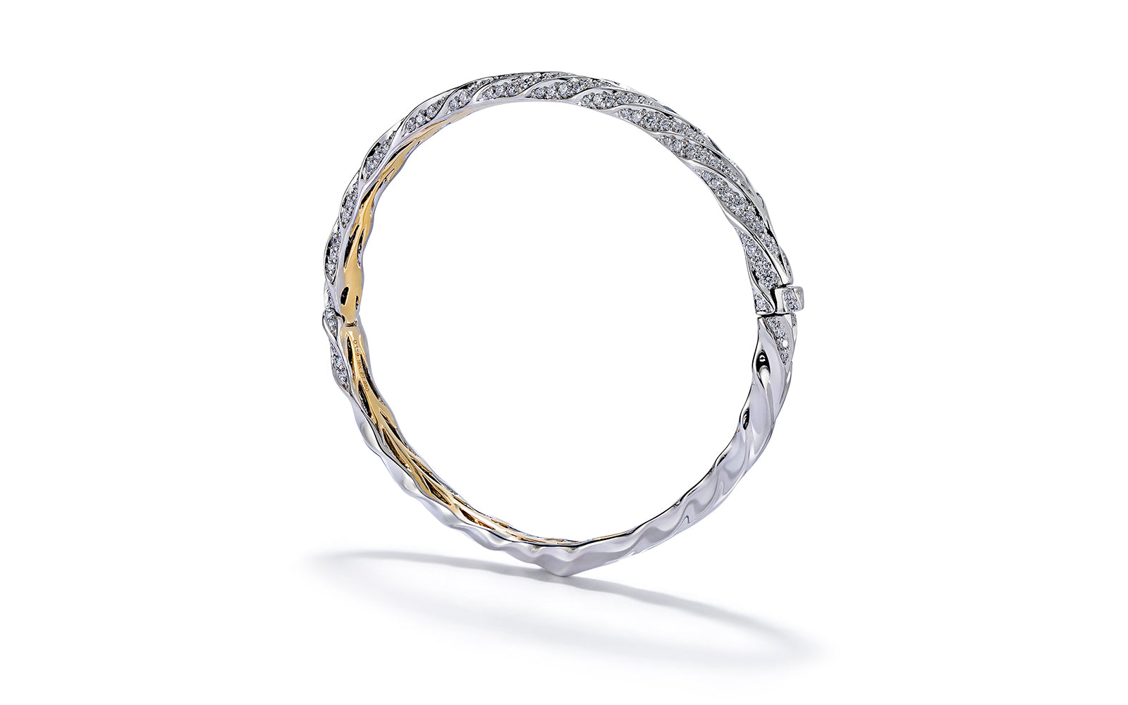 Canada 1.59ct D Flawless Diamond Bangle set in Platinum