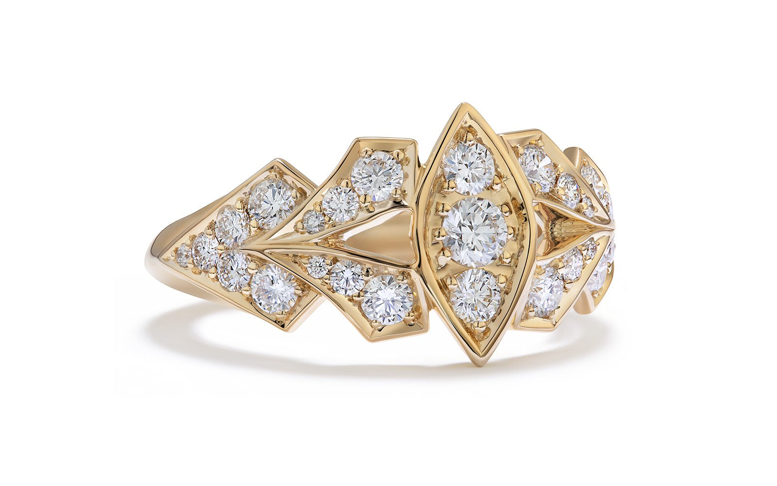 D Flawless Diamond Ring set in 18K Yellow Gold