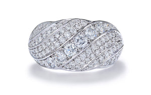 D Flawless Diamond Ring with 18K Yellow Gold Spring set in Platinum