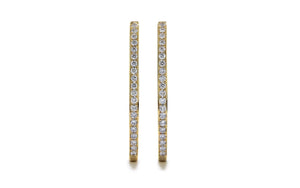 0.8ct D Flawless Diamond Earrings set in 18K Yellow Gold