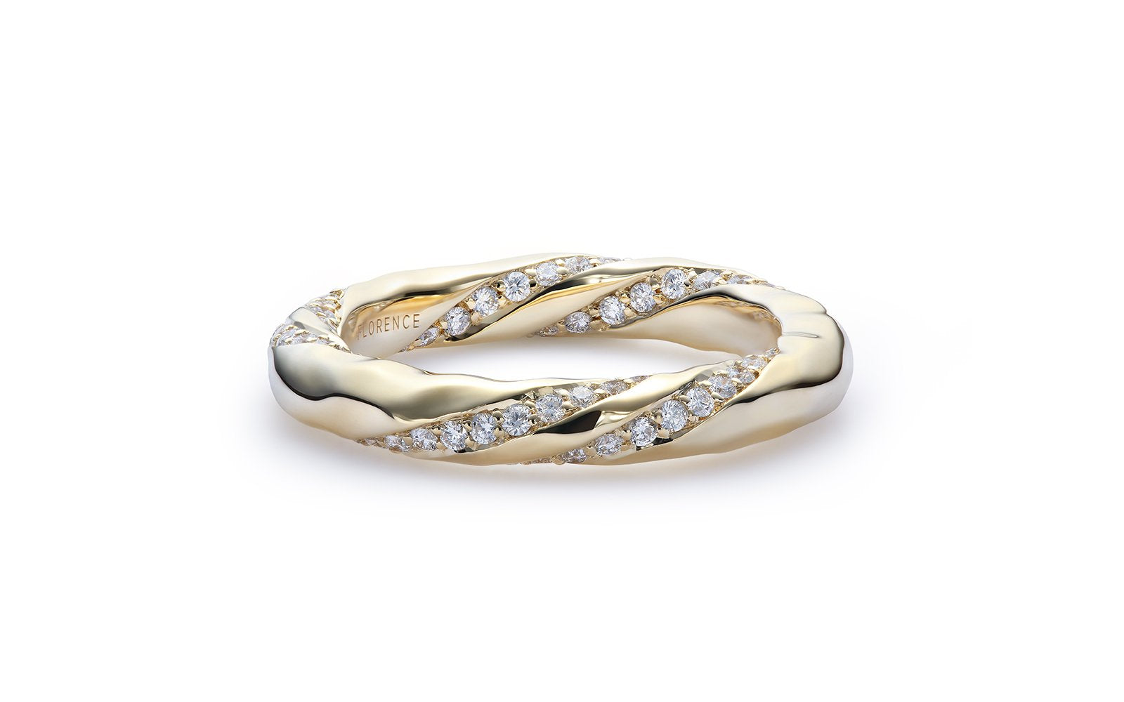 D Flawless Diamond Ring set in 18K Yellow Gold