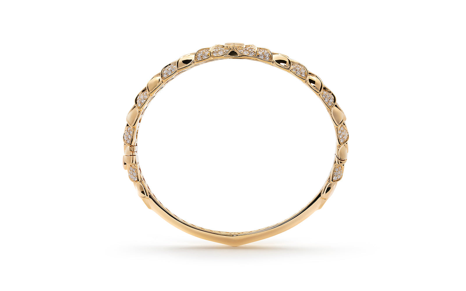 Orchid 2.68ct D Flawless Diamond Bangle set in 18K Yellow Gold
