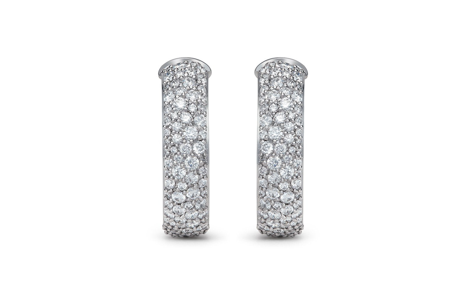 2.10ct D Flawless Diamond Earrings set in 18K White Gold