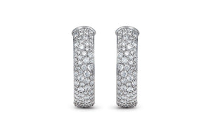 D Flawless Diamond Earrings set in 18K White Gold