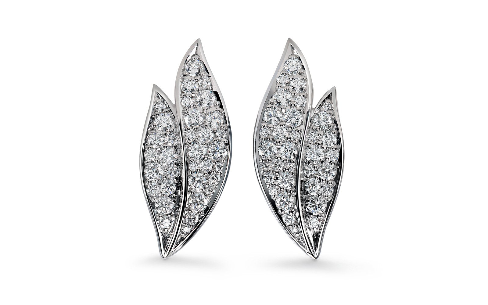 1.28ct D Flawless Diamond Earrings set in 18K White Gold