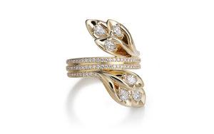 D Flawless Diamond Ring set in 18K Yellow Gold