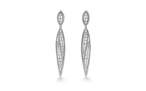 D Flawless Diamond Earrings set in 18K White Gold