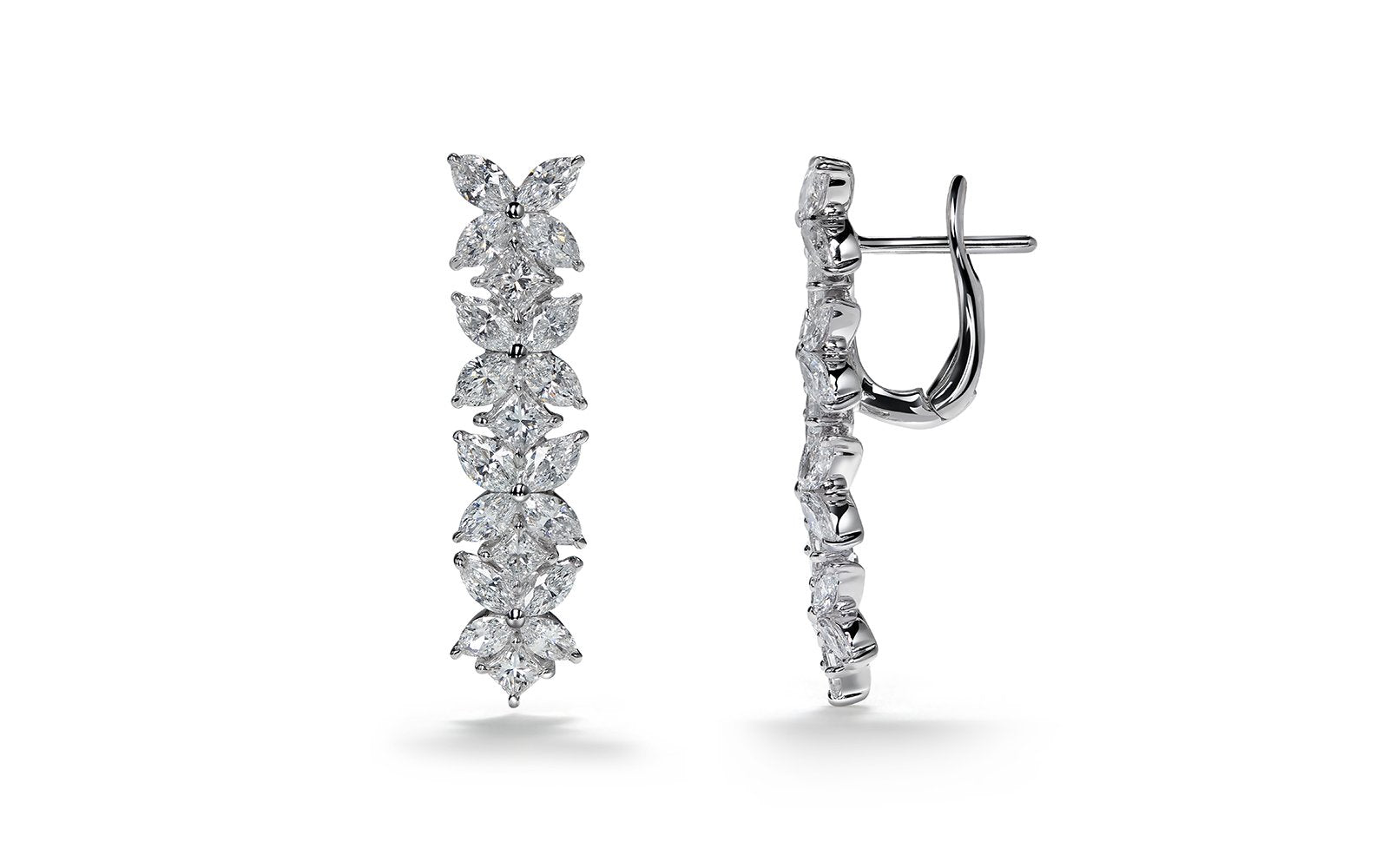 4.02ct D Flawless Diamond Earrings set in 18K White Gold