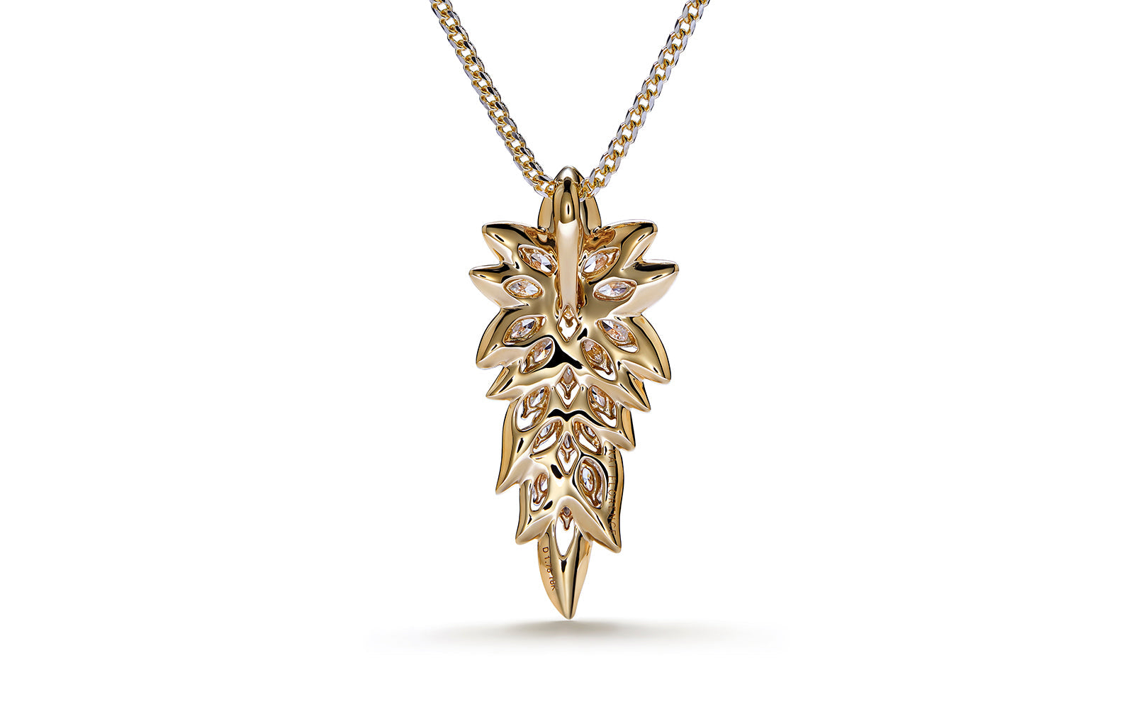 1.75ct D Flawless Diamond Necklace set in 18K Yellow Gold
