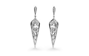1.62ct D Flawless Diamond Earrings set in 18K White Gold