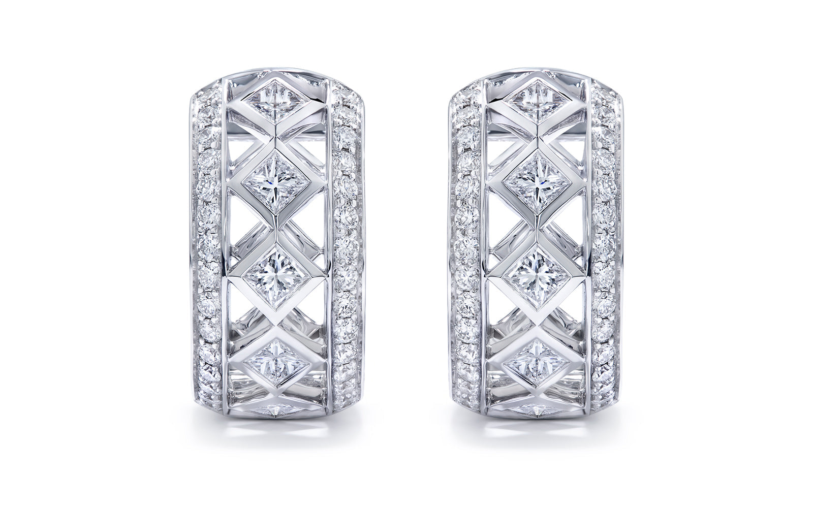 2.84ct D Flawless Diamond Earrings set in 18K White Gold