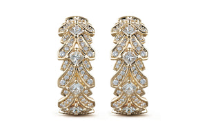 1.52ct D Flawless Diamond Earrings set in 18K Yellow Gold