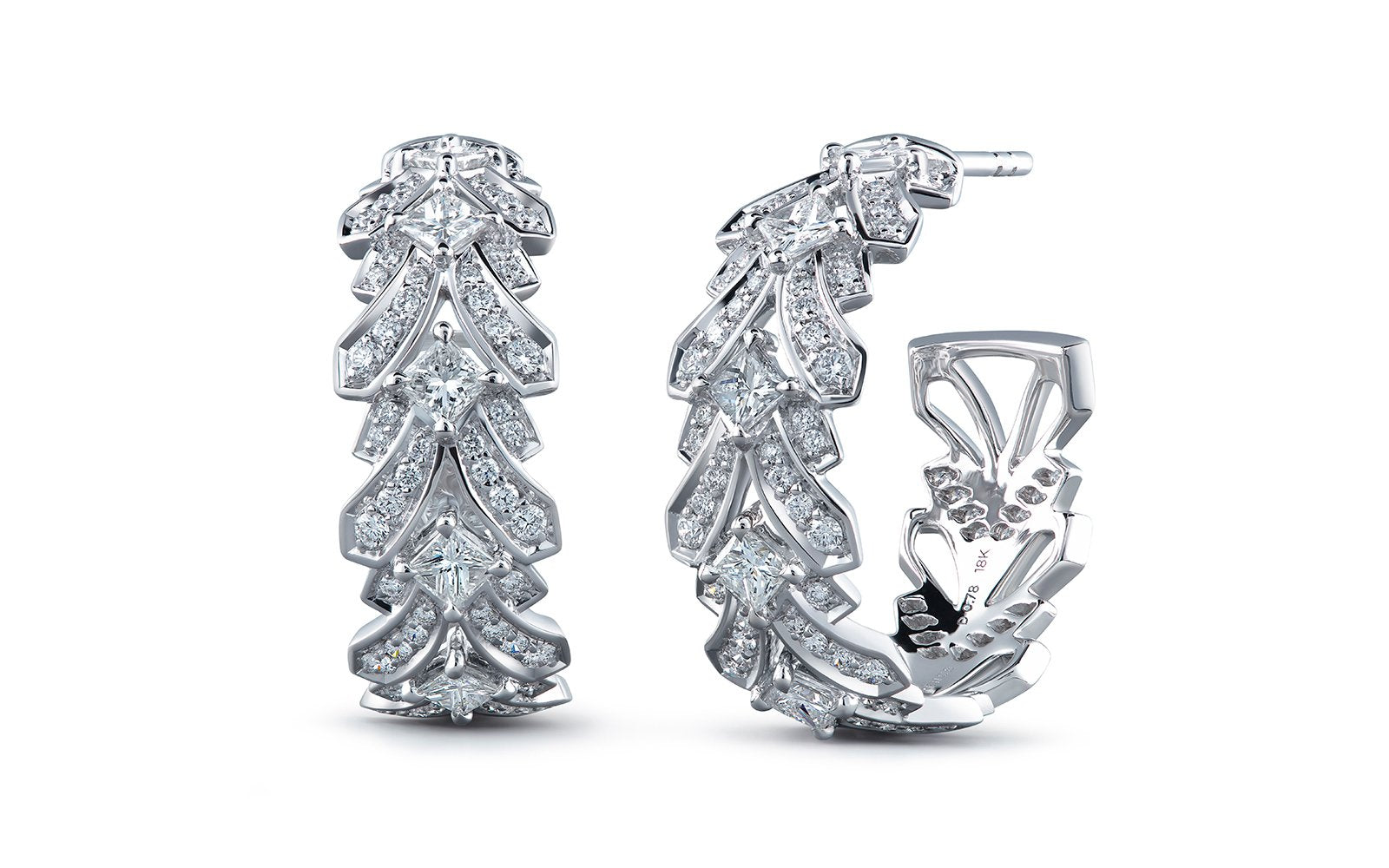 1.56ct D Flawless Diamond Earrings set in 18K White Gold