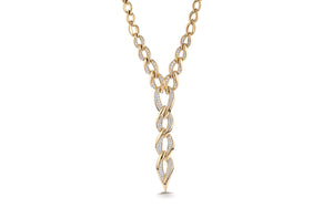 Connected 1.71ct D Flawless Diamond Necklace set in 18K Yellow Gold