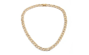 D Flawless Diamond Necklace set in 18K Yellow Gold
