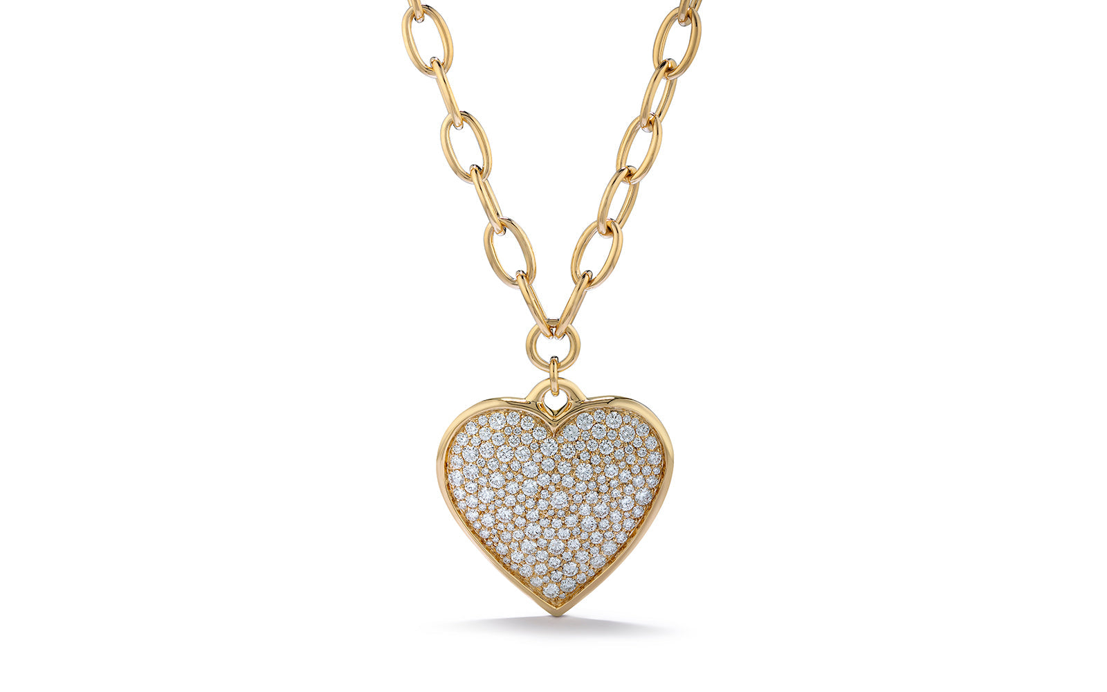 Diamond Sweetheart  2.77ct D Flawless Diamond Necklace set in 18K Yellow Gold