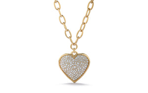 Diamond Sweetheart  2.77ct D Flawless Diamond Necklace set in 18K Yellow Gold