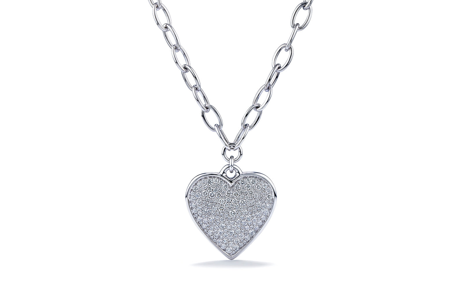 2.77ct D Flawless Diamond Necklace set in 18K White Gold