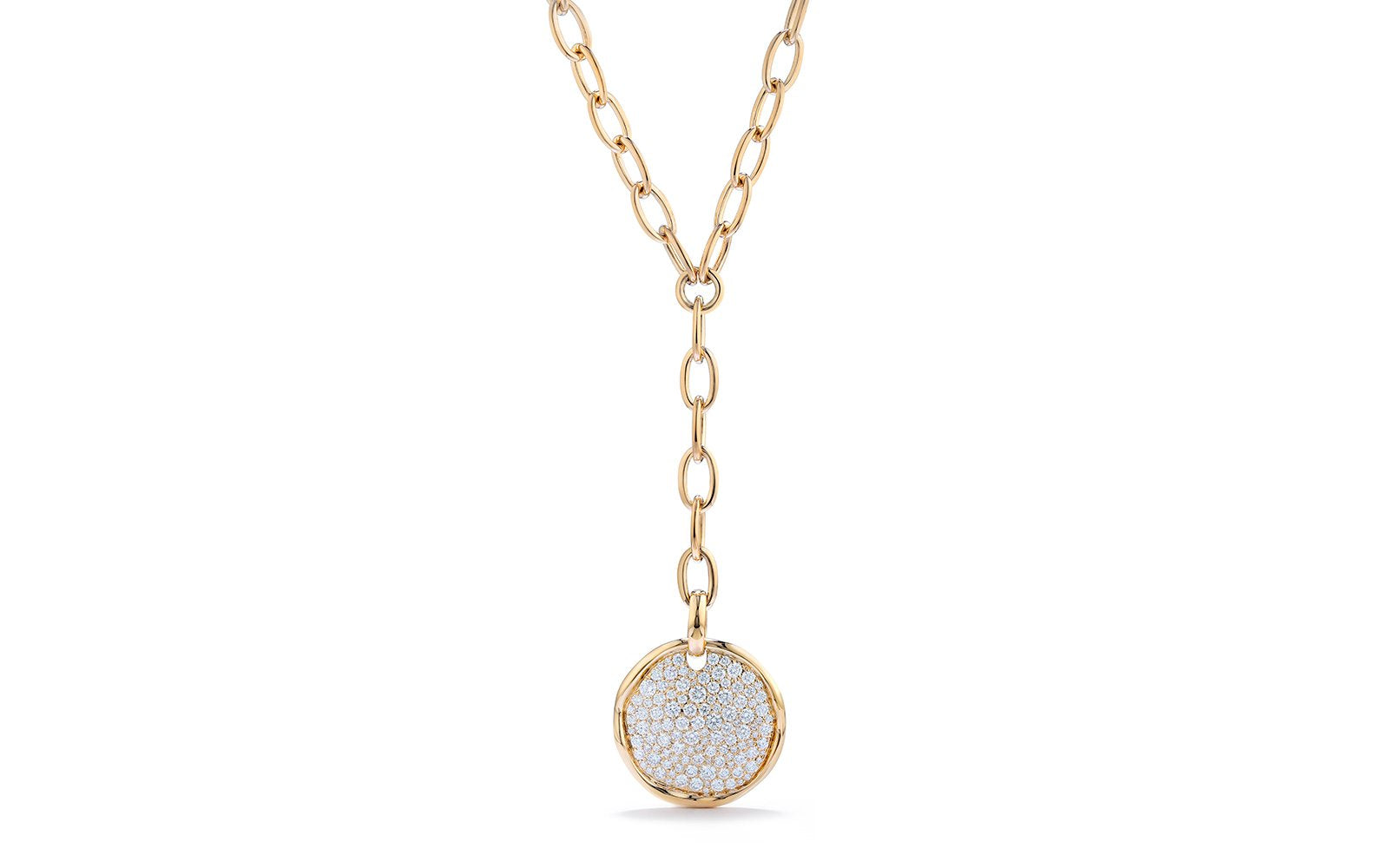 2.22ct D Flawless Diamond Necklace set in 18K Yellow Gold