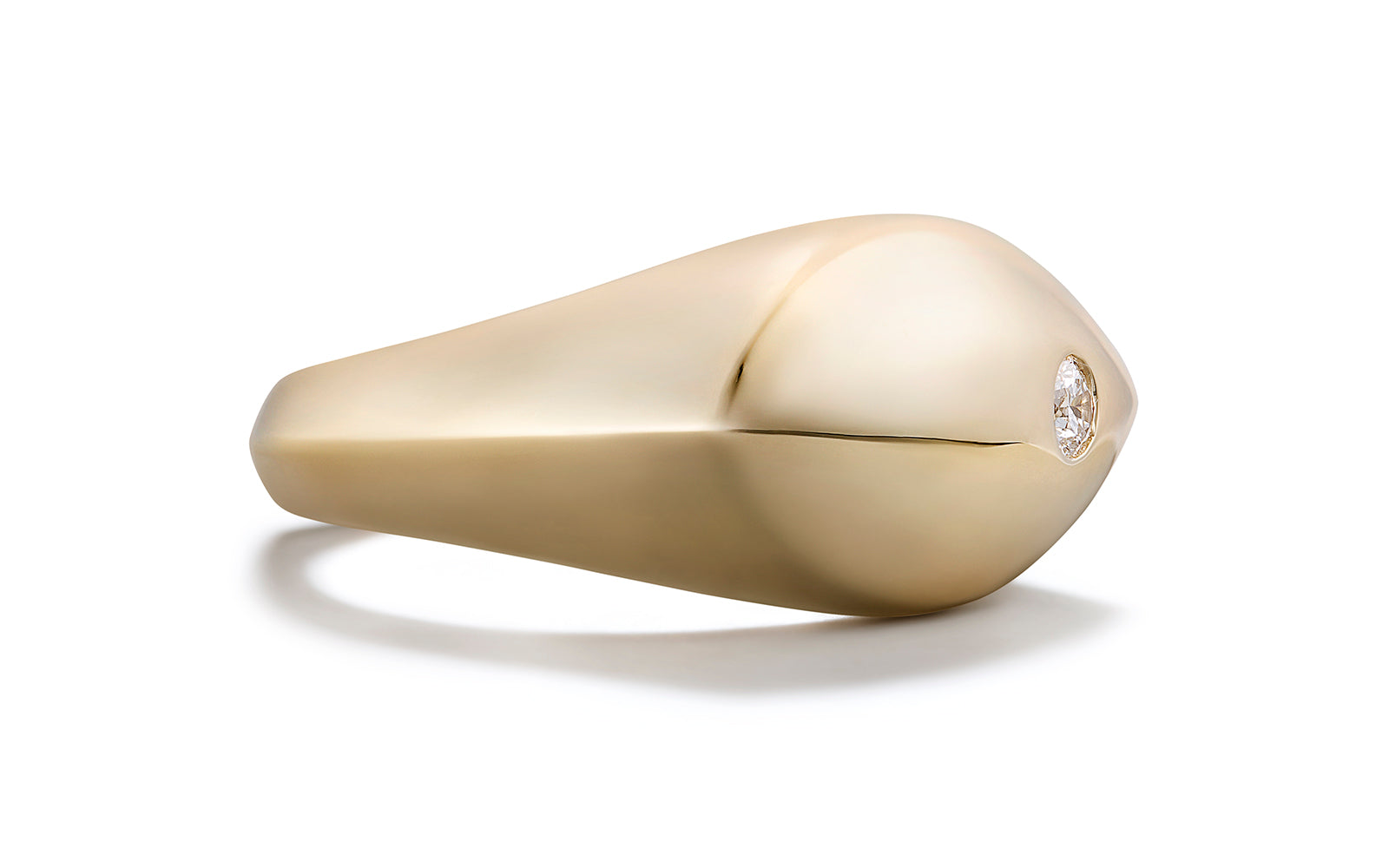 0.15ct D Flawless Diamond Ring set in 18K Yellow Gold