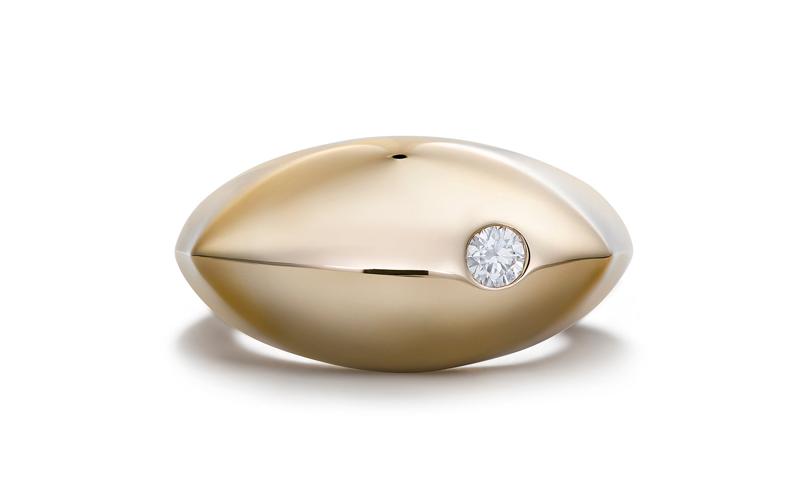 0.15ct D Flawless Diamond Ring set in 18K Yellow Gold