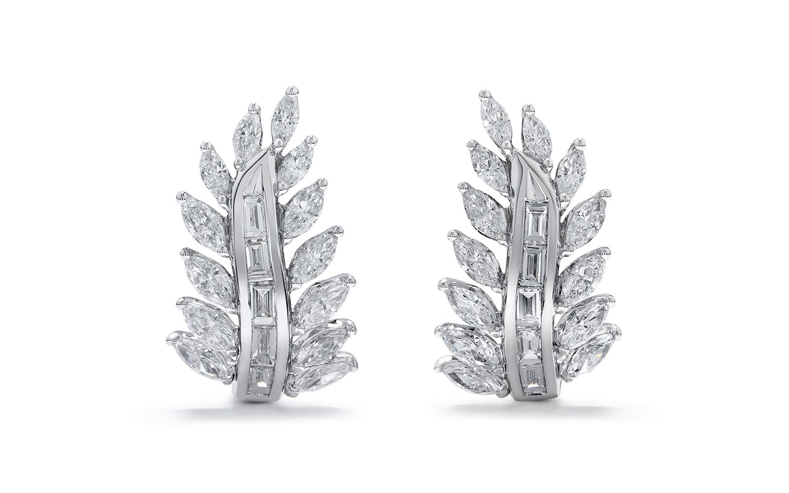 D Flawless Diamond Earrings set in 18K White Gold