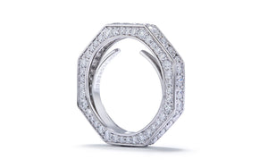 D Flawless Diamond Ring set in 18K White Gold