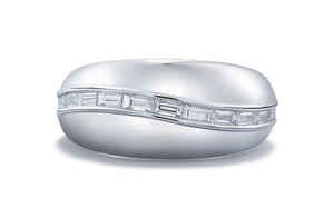 D Flawless Diamond Ring set in 18K White Gold