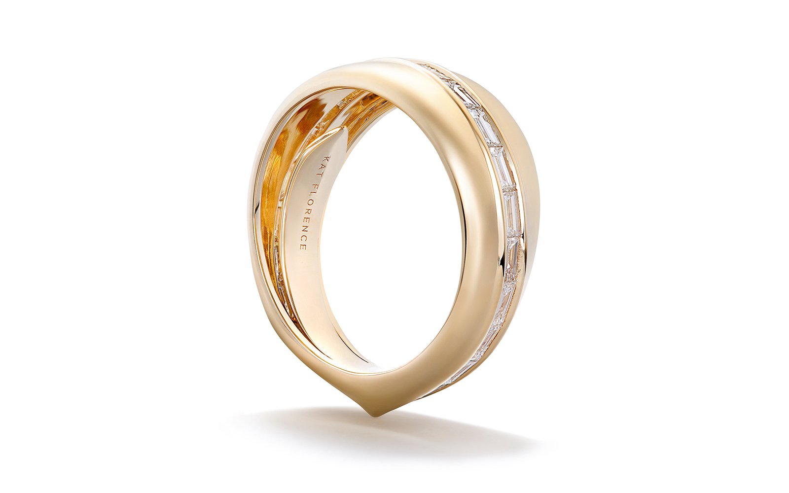 D Flawless Diamond Ring set in 18K Yellow Gold