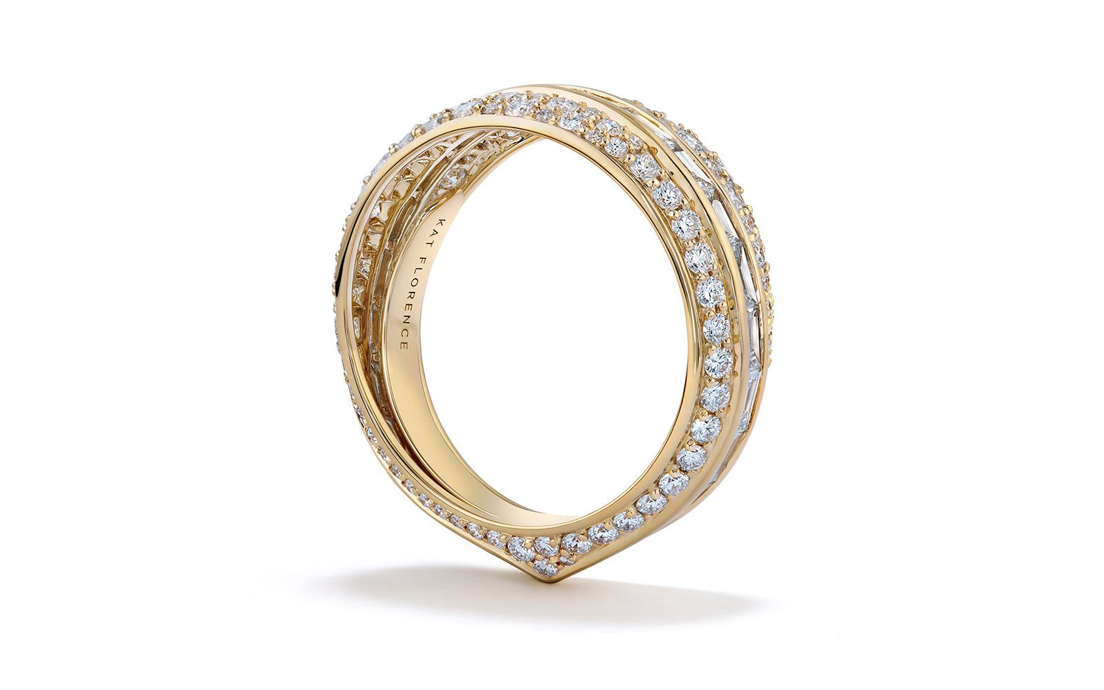 D Flawless Diamond Ring set in 18K Yellow Gold