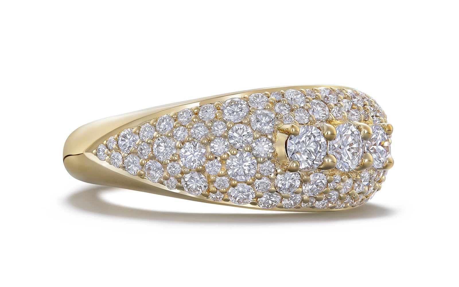 D Flawless Diamond Ring set in 18K Yellow Gold