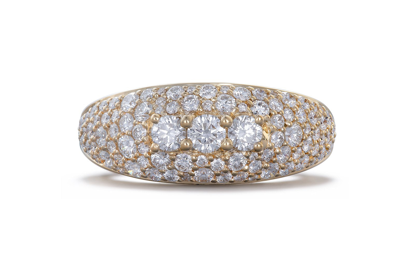 D Flawless Diamond Ring set in 18K Yellow Gold