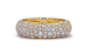 Superellipse 3.83ct D Flawless Diamond Ring set in 18K Yellow Gold