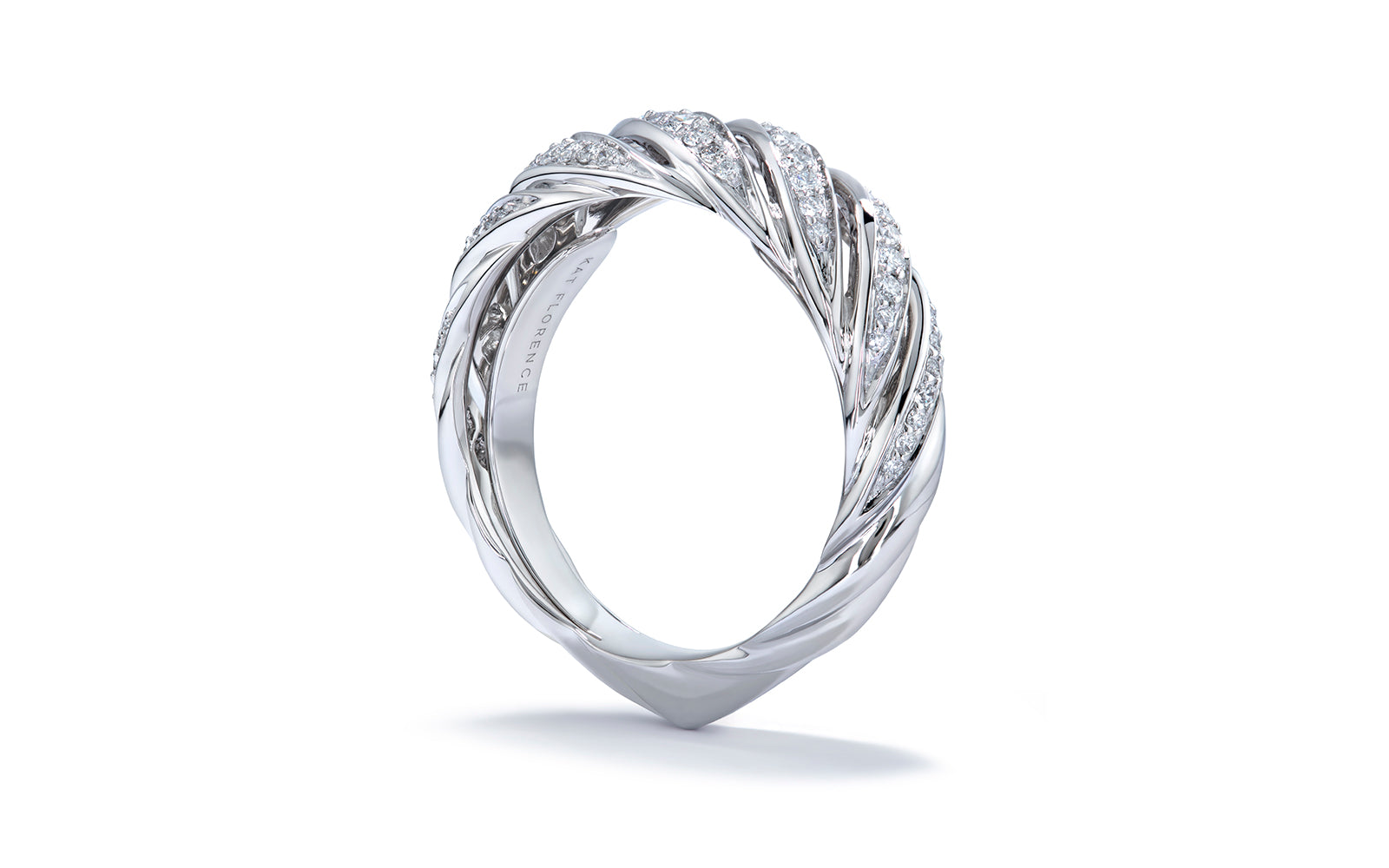 0.42ct D Flawless Diamonds Ring set in 18K White Gold