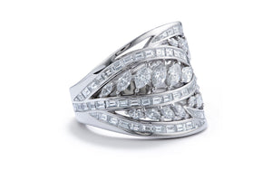 Twisted Vines 3.61ct D Flawless Diamonds Ring set in Platinum