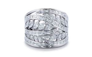 Twisted Vines 3.61ct D Flawless Diamonds Ring set in Platinum