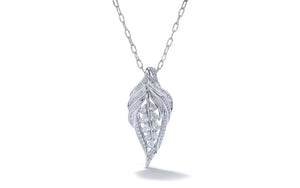 D Flawless Diamond Necklace set in 18K White Gold