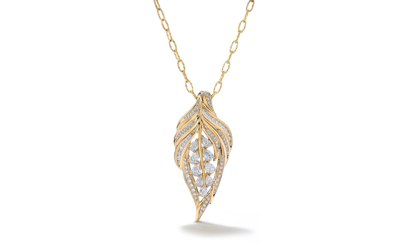 1.50ct D Flawless Diamond Necklace set in 18K Yellow Gold