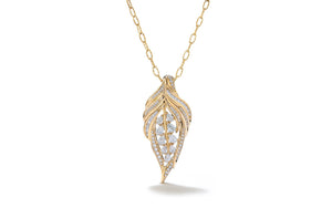 1.50ct D Flawless Diamond Necklace set in 18K Yellow Gold