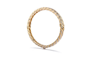 2.97ct  D Flawless Diamond Bangle set in 18K Yellow Gold