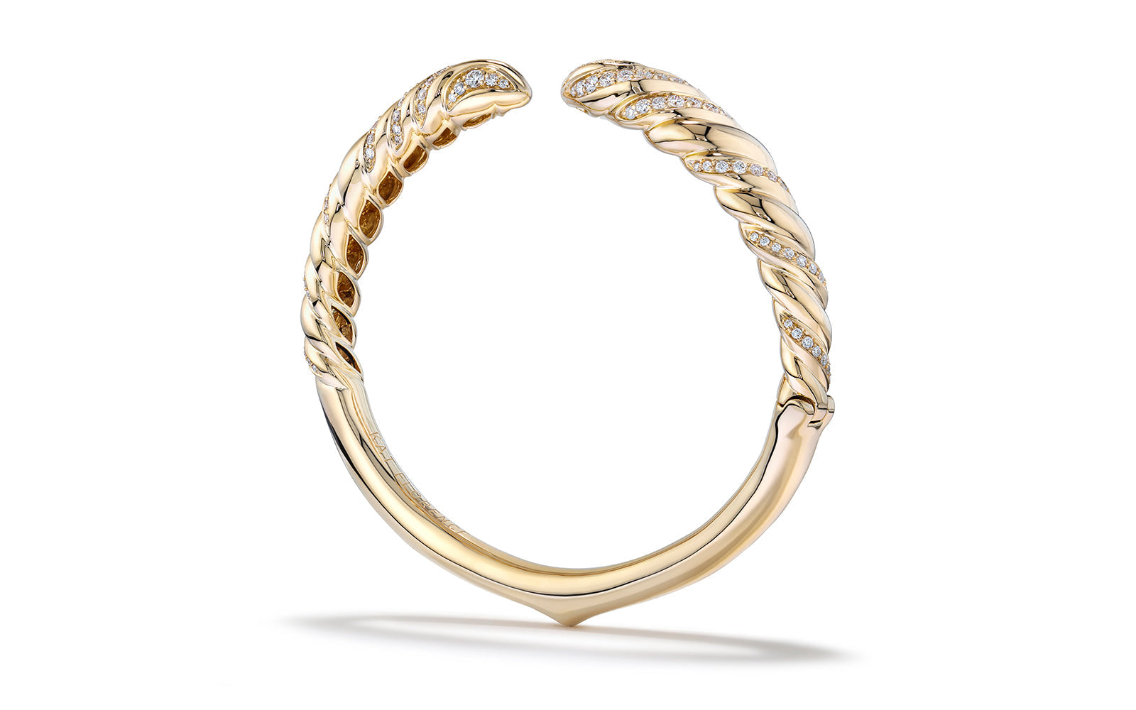 Cyclone 1.48ct D Flawless Diamond Bangle set in 18K Yellow Gold